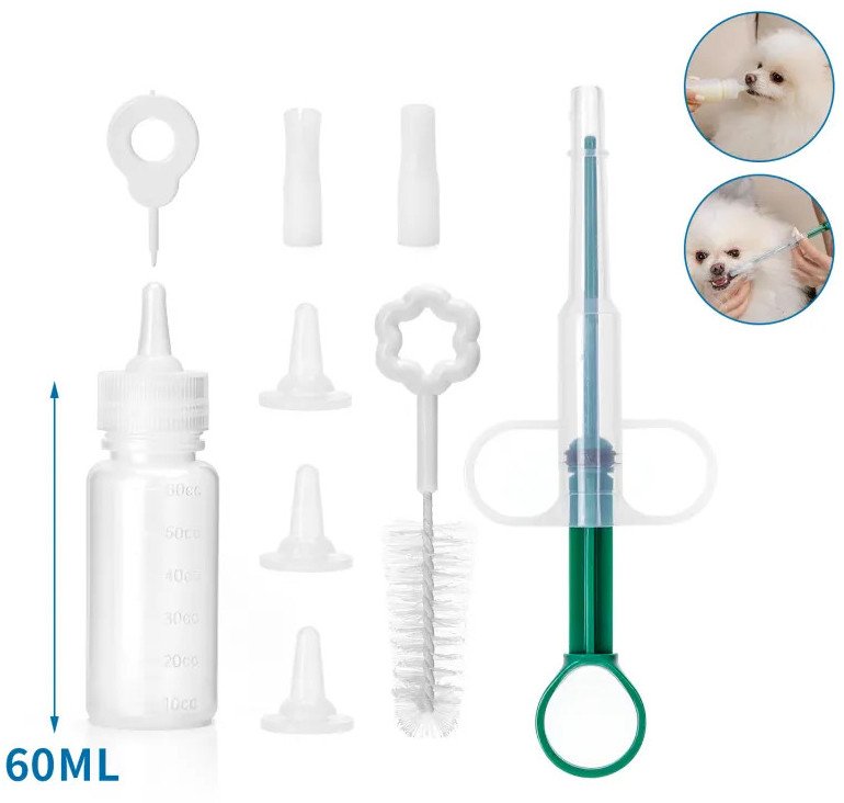 Zestaw do karmienia strzykawką dla zwierząt
