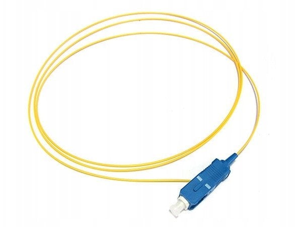 Pigtail SC/UPC, SM, 9/125, 0,9mm, włókno G652D, 1m