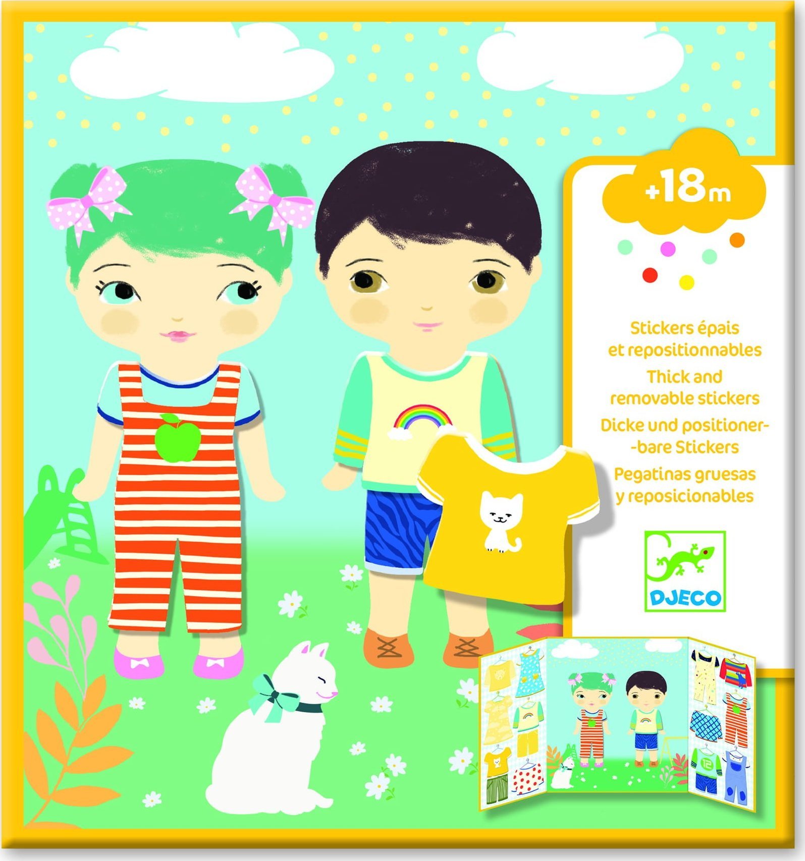 Djeco Naklejki wielokrotnego użytku Ubrania Djeco