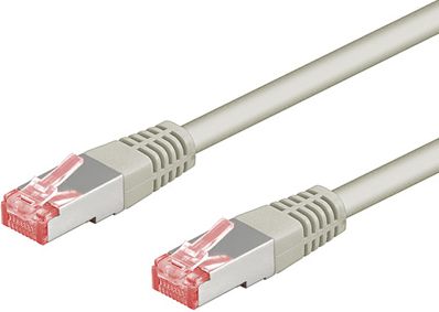 Patchcord S/FTP, Cat6, 0.25m, szary
