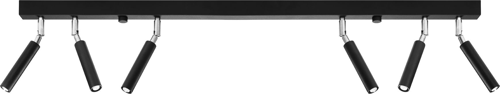 Lampa sufitowa Lumes Czarny plafon sufitowy z reflektorami - EX675-Eyetes