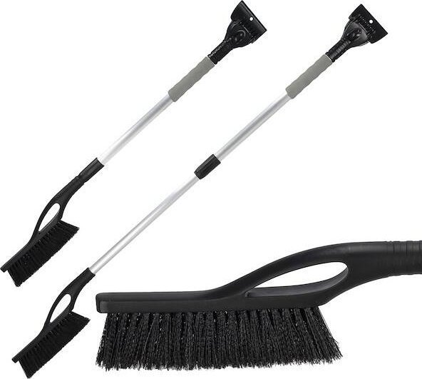 Springos Skrobaczka do szyb samochodowych 2w1 z teleskopową rączką i miotełką zmiotka do śniegu UNIWERSALNY