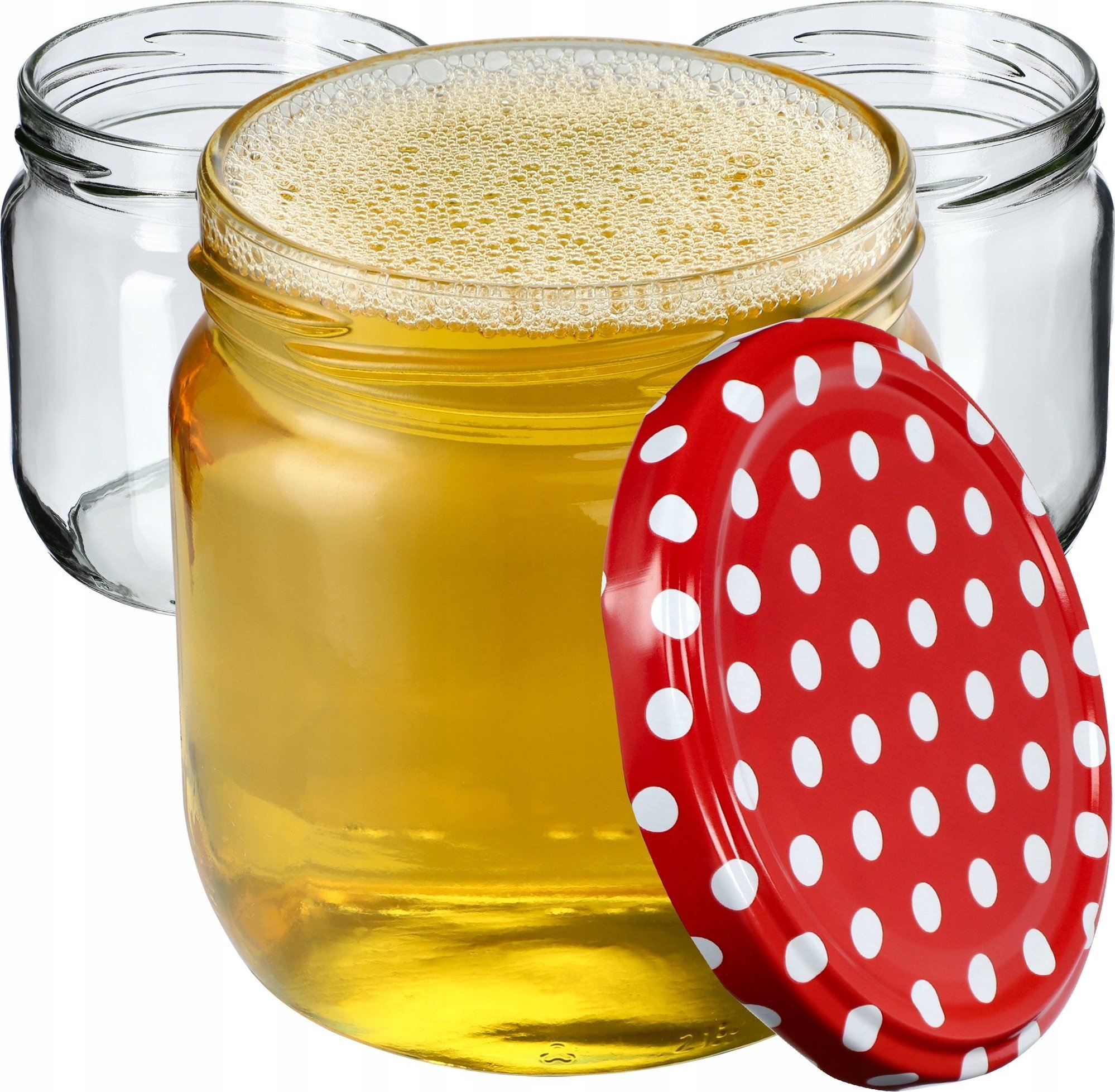 Kadax 6x Słoik 425ml Słoiki Na Miód Dżem Z Zakrętką fi82