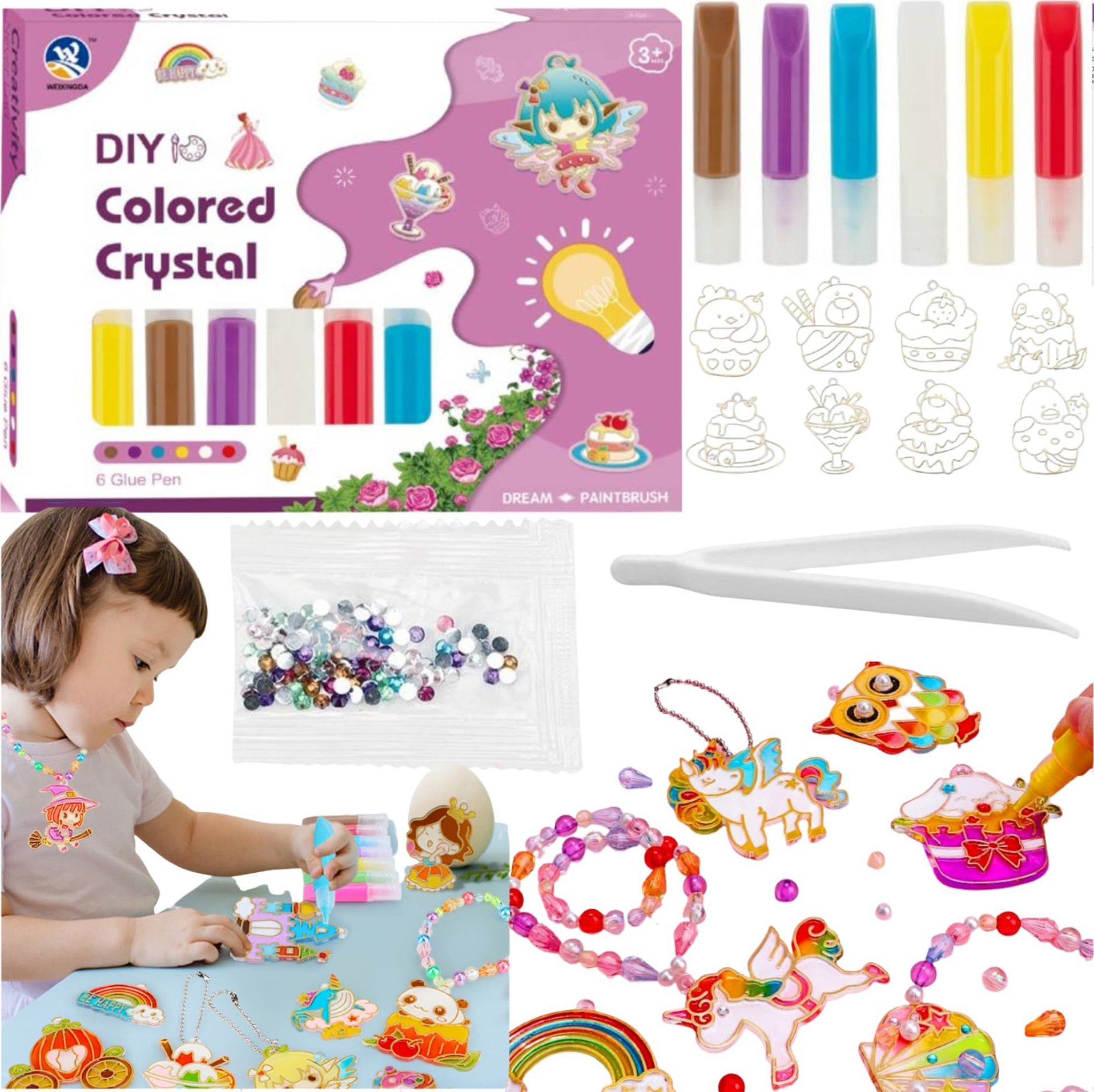 ProNice Zestaw Artystyczny Kreatywny Do Malowania Szablony Wzory Zawieszki Nauka