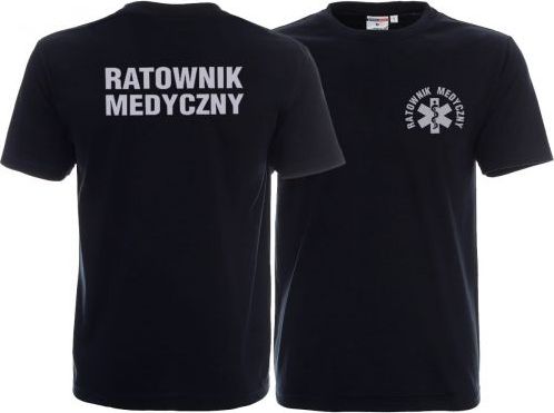 LPP - Promostars Koszulka ratownicza granatowa męska odblaskowa FUNKCYJNA