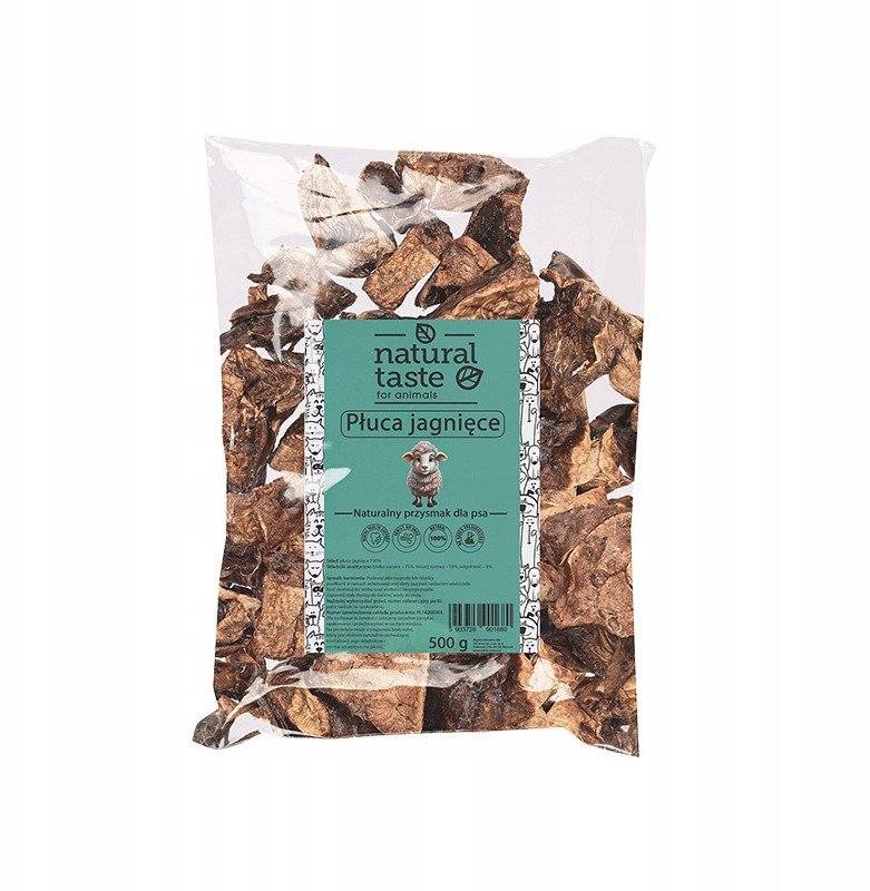 Natural Taste Naturalny przysmak gryzak dla psa płuca jagnięce 500 g