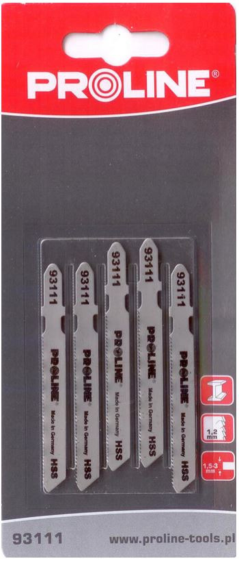 Pro-Line Brzeszczoty do wyrzynarki do metalu HSS L=50mm typ T 5szt. - 93111