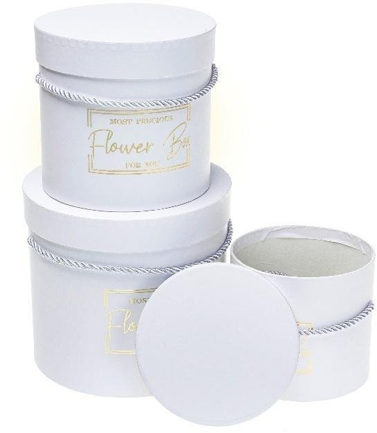 Pudełko Flower Box 3szt biały ROZETTE