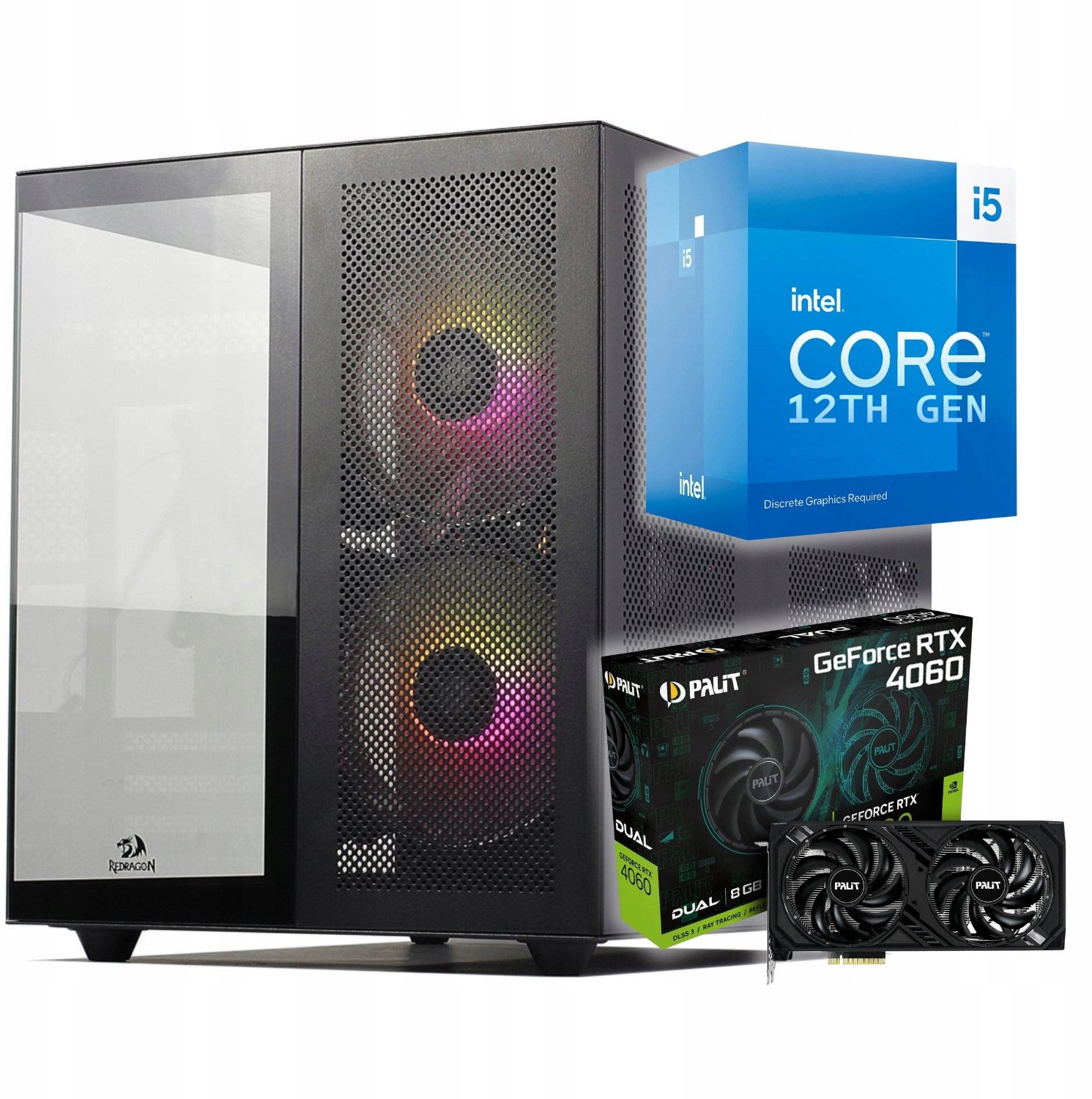 Komputer BSG Raptor V14 Intel Core i5 NVIDIA GeForce RTX 4060 32GB DDR4 1000GB SSD Windows 11 CHŁODZENIE WODNE