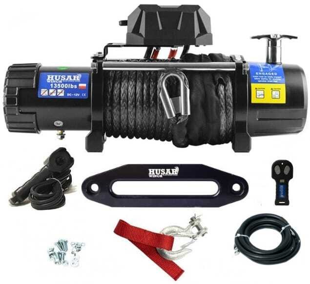 Wyciągarka elektryczna Husar BST 13500 Lbs 12V Lina syntetyczna do 6124 kg