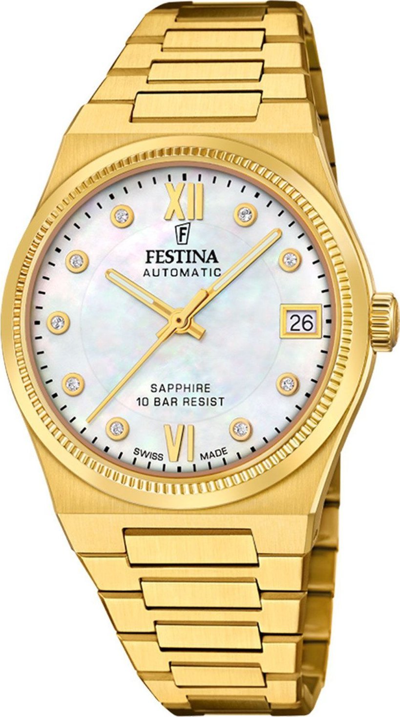 Zegarek Festina Zegarek damski Festina F20033-1 CYRKONIE złoty