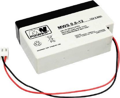 MW Power Pb 12V 0.8Ah bezobsługowy (waga 0.57kg, max. prąd ład. 0.2A, max. prąd rozł. 7A)