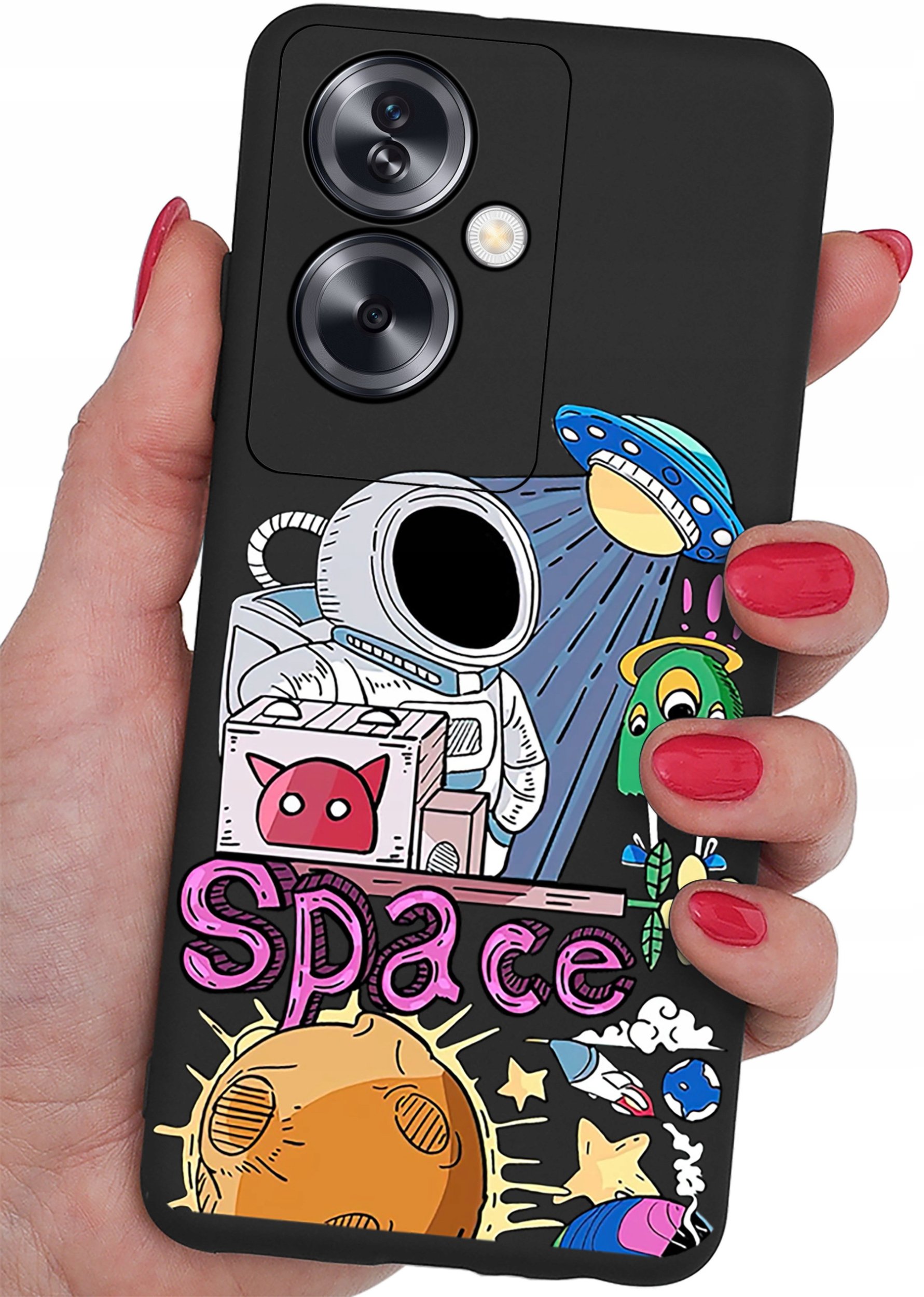 ETUI do Oppo A79 5G CASE WZORY SOFT MATT PLECKI + SZKŁO OCHRONNE 9H