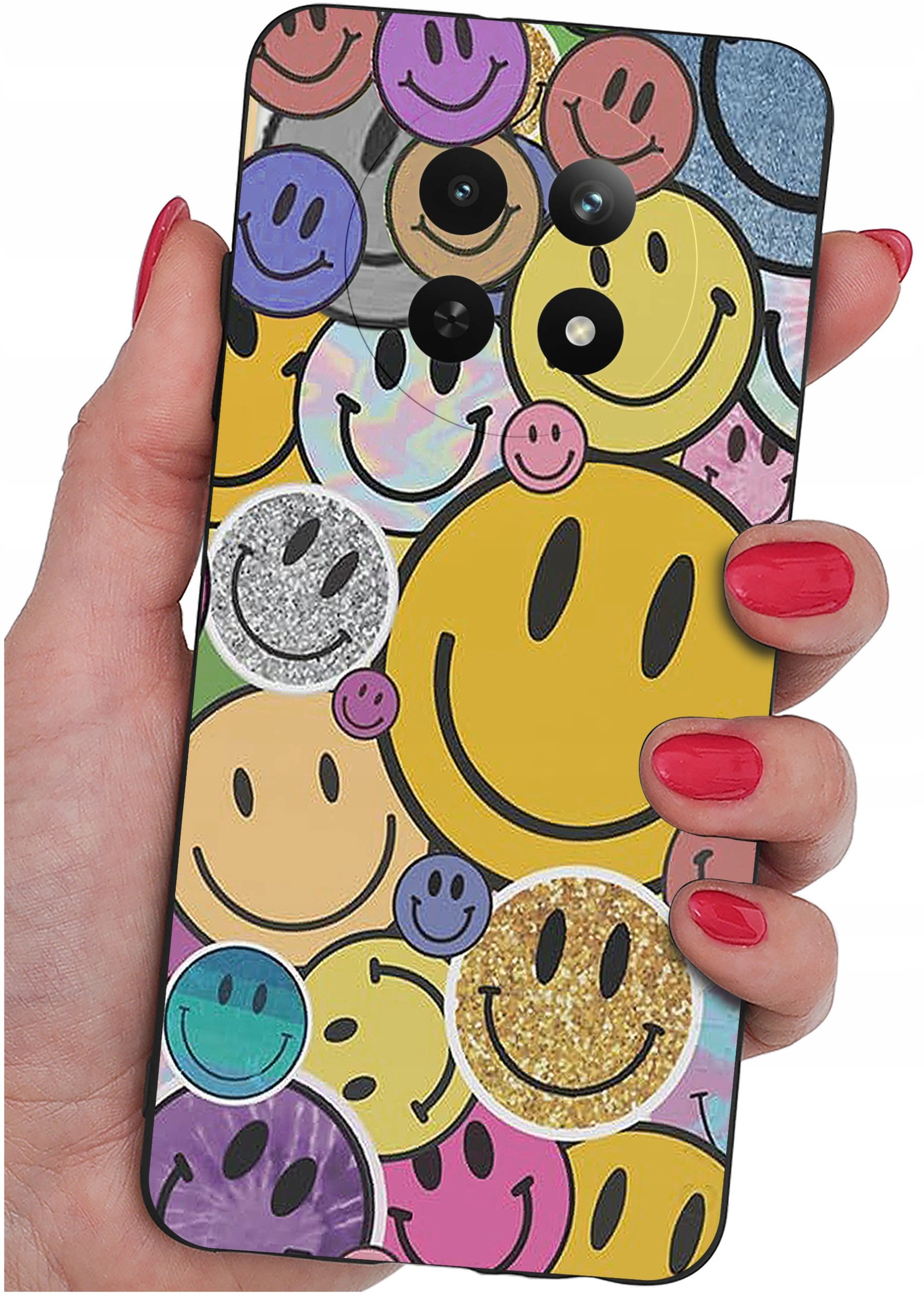 Etui do Realme 12 5G | 12x 5G WZORY |SILIKONOWE MATT CASE + SZKŁO 9H