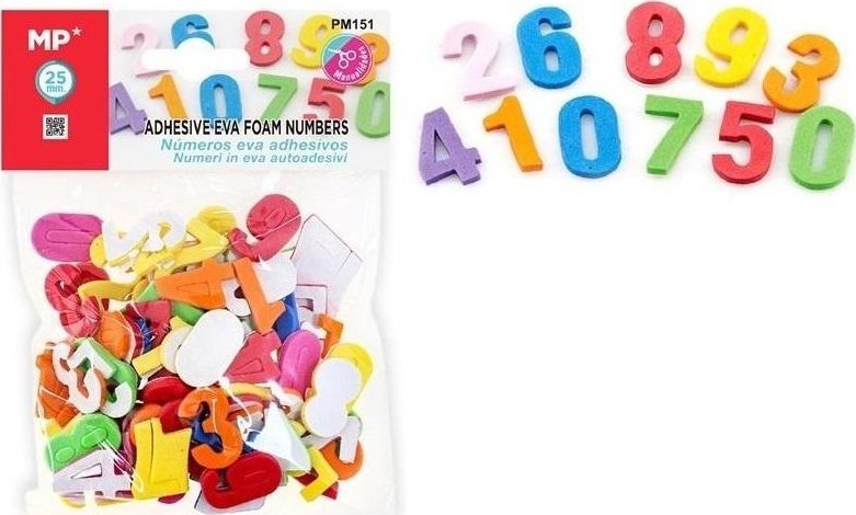 Naklejki z pianki EVA numerki małe