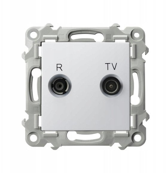 SZAFIR Gniazdo RTV końcowe biały GPA-ZK/m/00