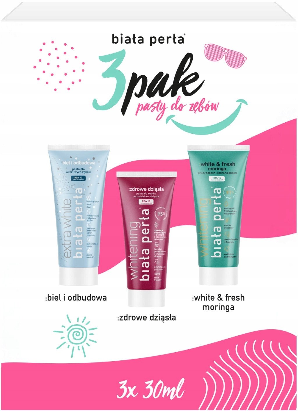 BIAŁA PERŁA ZESTAW 3-PAK 3x30ml (biel