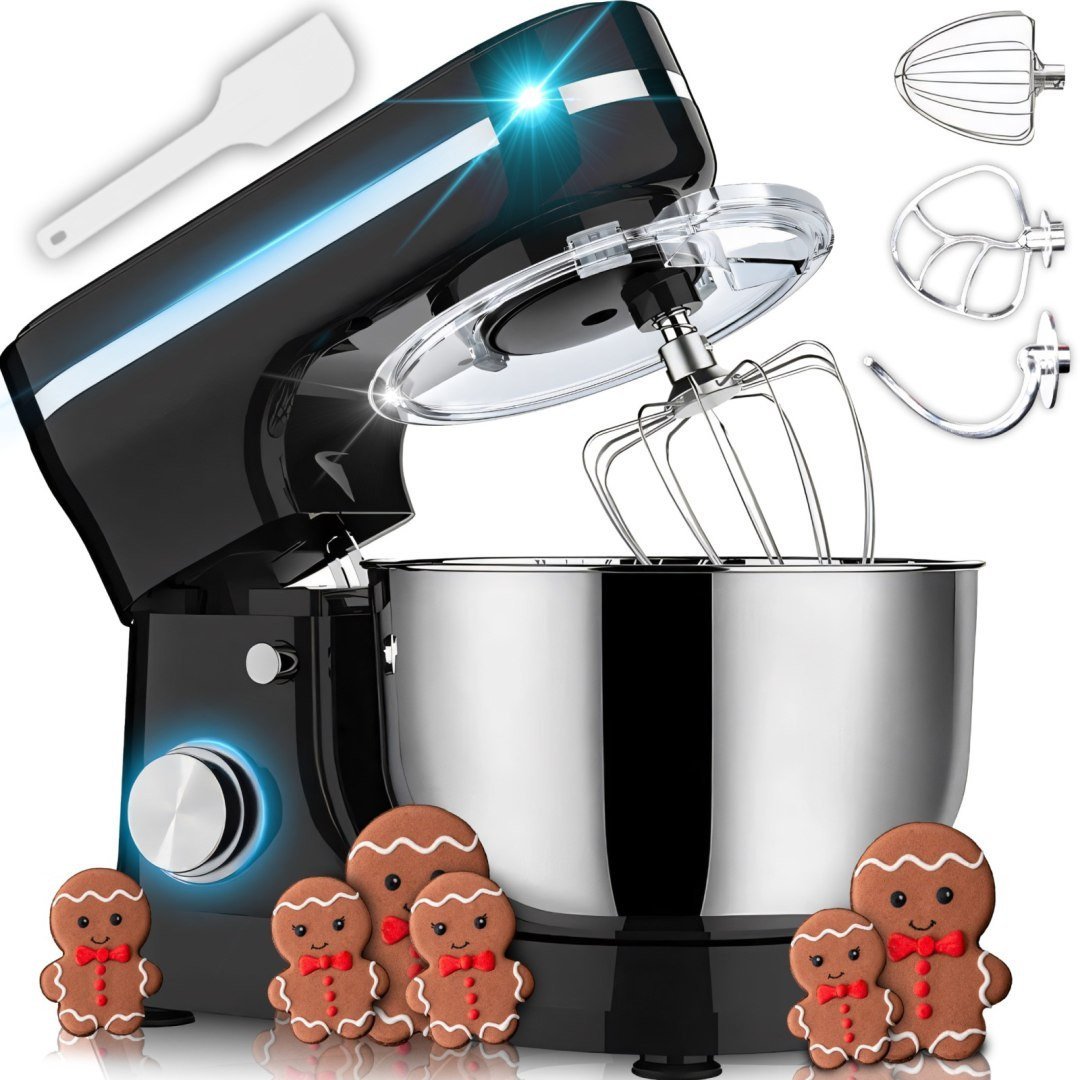 Robot planetarny mikser 3w1 hak trzepaczka mieszadło 6 poziomów misa 6 l 3200 W RETOO
