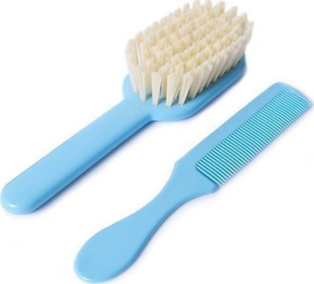 Poupy Szczotka i grzebień do włosów dla niemowląt Niebieski 0m+ POUPY