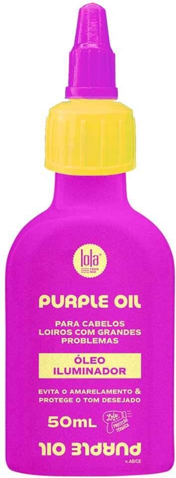 Lola Cosmetics, Purple, Hair Oil Treatment, Counteracts Yellow Or Orange Tones, 50 ml For Women