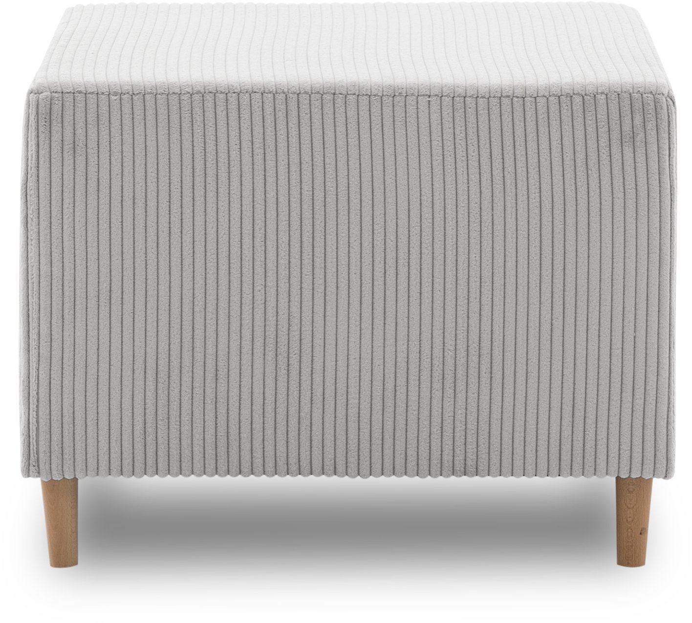 Adams Group Pufa upholstered podnóżek corduroy PANORA, 64x55x42 cm, light gray