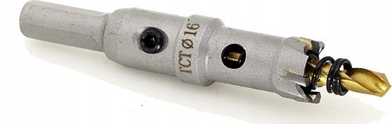 Geko Otwornica widiowa - koronka do metalu 16mm z wiertłem tytanowym (100)