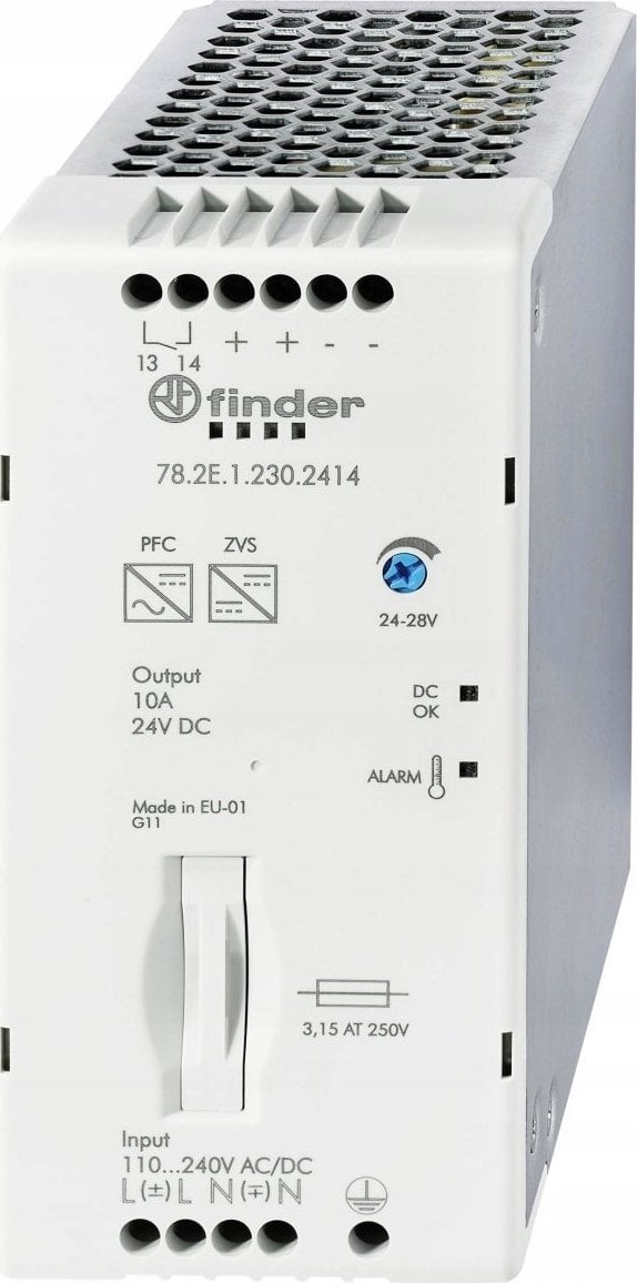 Finder Zasilacz impulsowy przemysłowy 240W 24V DC 110-240V AC/DC 78.2E.1.230.2414