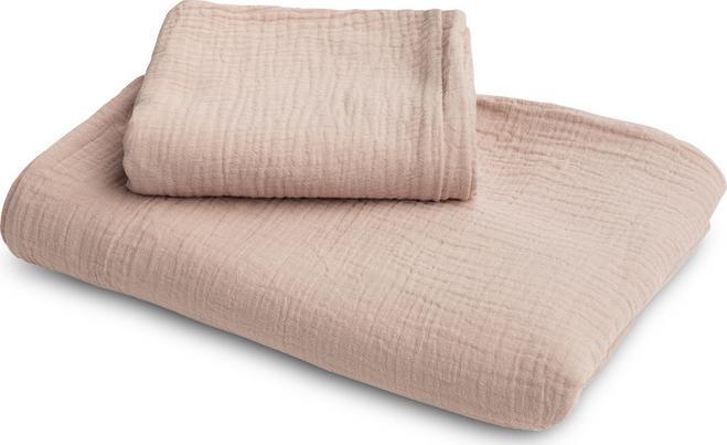 Sensillo POŚCIEL MUŚLINOWA 2-EL. BRUDNY RÓŻ 100X135 CM