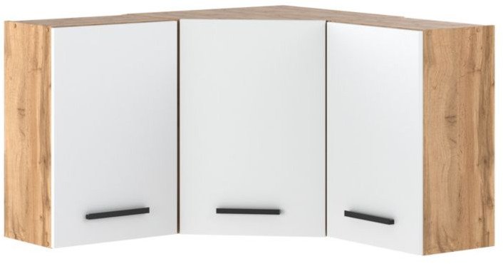 Szafka Kuchenna Wisząca Narożna Modułowa 90cm Blande Wotan Biały Mat