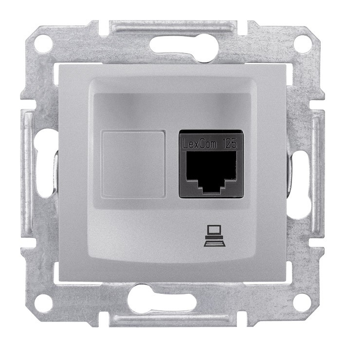 Schneider Electric Gniazdo komputerowe Sedna pojedyncze RJ45 kat.5e UTP aluminiowe (SDN4300160)