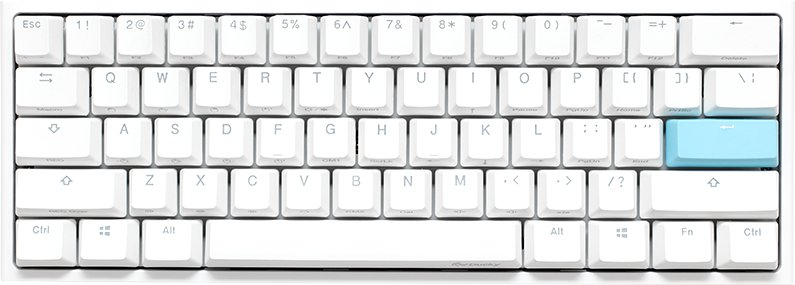 Klawiatura Ducky One 2 Pro Mini White Edition Gaming klawiatura RGB LED - Kailh Brown (US)