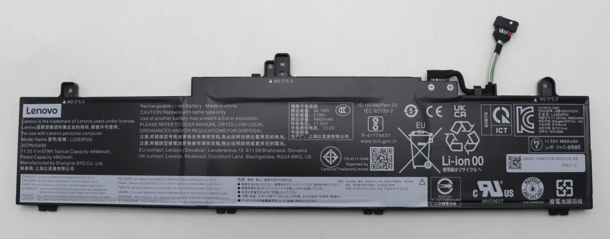 3-cell lithium-ion battery