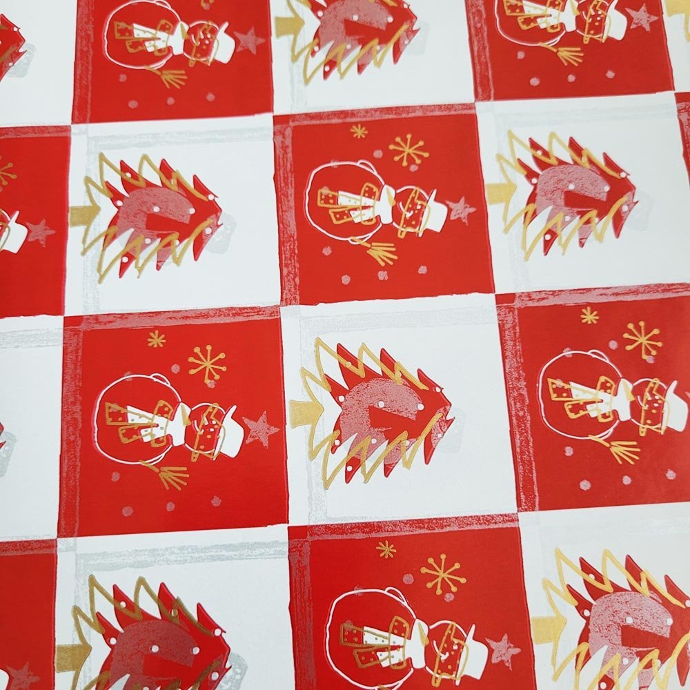 Fastima Papier świąteczny do pakowania 57cmx2m 2m590 czerwony