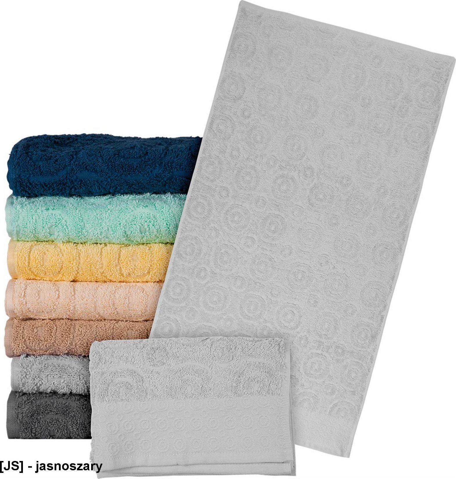 R.E.I.S. T-EGYPT-50X90 - Ręcznik z wysokiej jakości frotte - jasnoszary