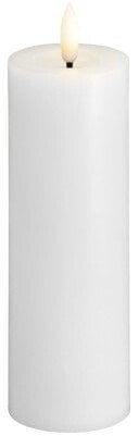 Moods & More MM LED pillar candle, Silk, Melted, Classic white, 49x150 mm