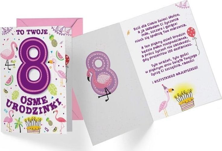 KUKARTKA Karnet B6 PR-293 Urodziny 8