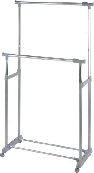 Wenko wieszak na ubrania Twin Bars 65-163 x 98-168 cm stal nierdzewna chromowana