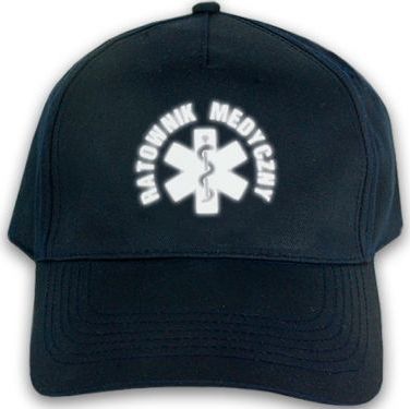 Promostars Czapka classic odblaskowa RATOWNIK MEDYCZNY - granatowa