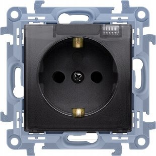 Kontakt-Simon Gniazdo wtyczkowe Kontakt-Simon Simon 10 CGSZ1B.01/49 Schuko do wersji IP44 z uszczelką - klapka w kolorze pokrywy moduł 16A, 250V~, zac