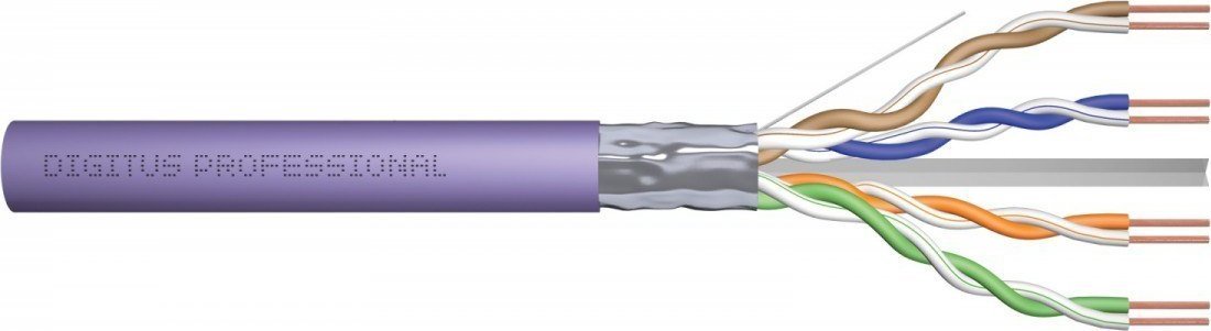 Digitus DIGITUS Installation cable cat.6 F/UTP B2ca solid wire AWG 23/1 LSOH 500m violet reel
