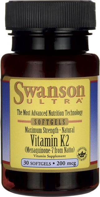 Swanson Swanson - Witamina K-2 (Menachinon-7 z Natto), 200mcg, 30 kapsułek miękkich