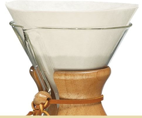 Chemex - Filtry papierowe okrągłe, niezłożone 6, 8, 10 filiżanek