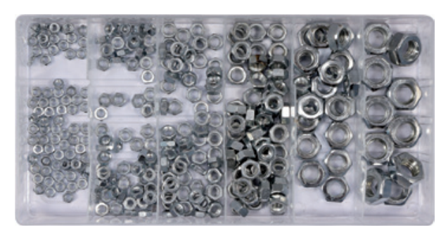 Yato Zestaw nakrętek metrycznych nierdzewnych M3-M10 300szt. (YT-06773)