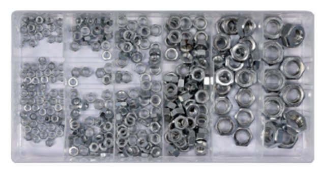 Yato Zestaw nakrętek metrycznych nierdzewnych M3-M10 300szt. (YT-06773)