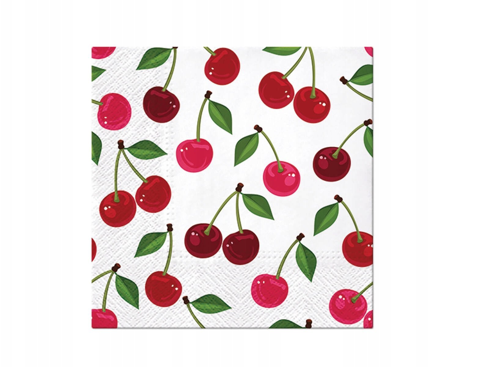 NAPKIN WITH CHERRY 33X33CM 20PCS
