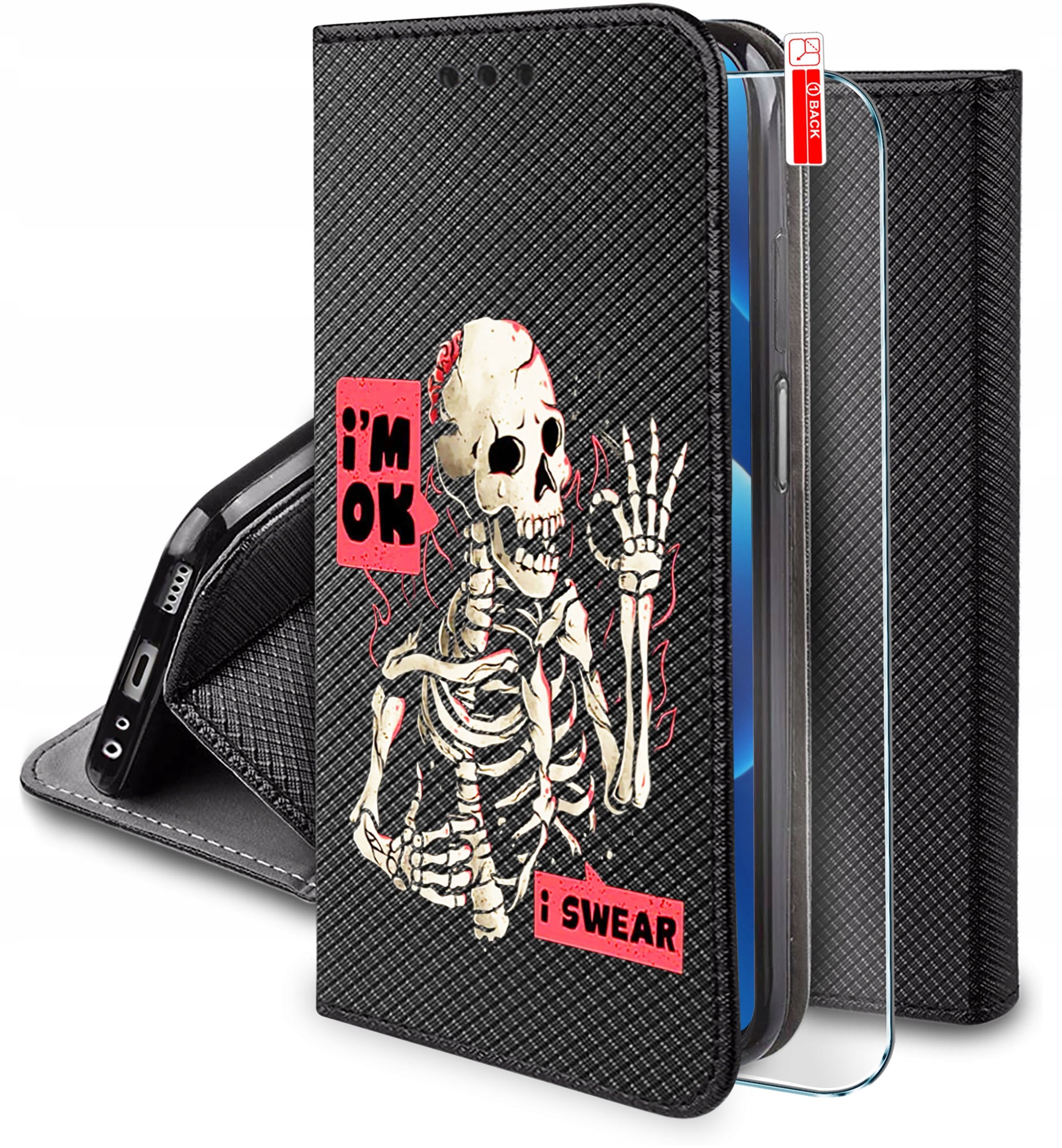 Etui do Xiaomi Redmi 15C 5G MAGNET WZORY CASE + SZKŁO 9H