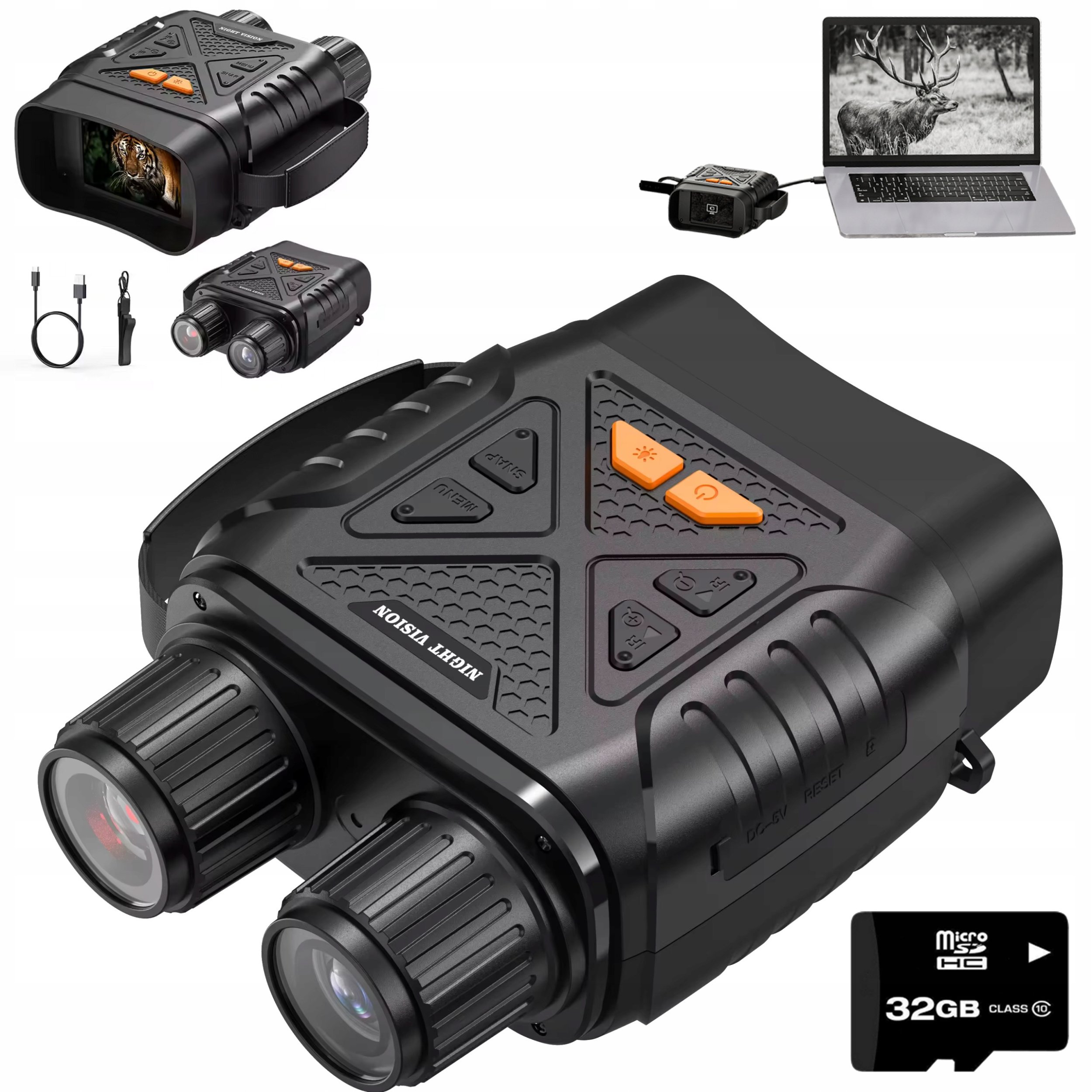 LORNETKA NOKTOWIZYJNA NOKTOWIZOR PODCZERWIEŃ DZIEŃ NOC 2,8" 800m ZOOM x10