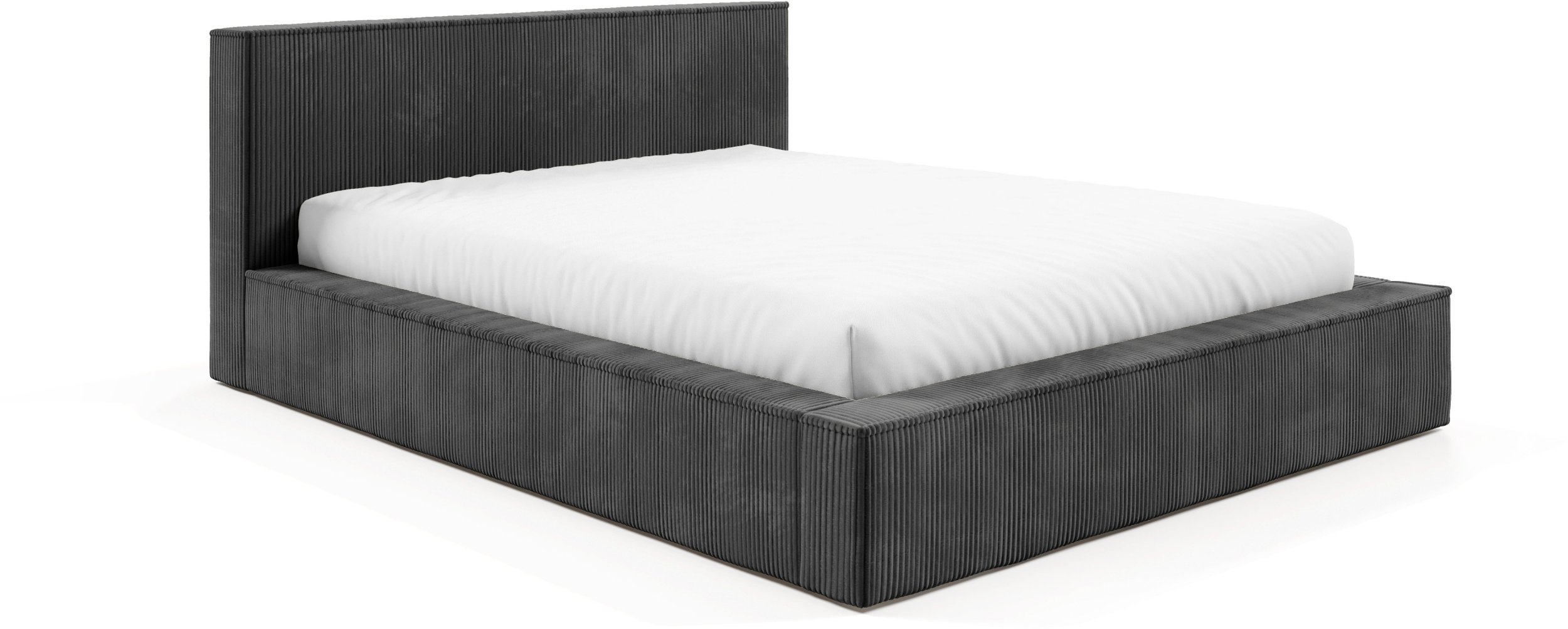 Łóżko FILO 140x200 stelaż metalowy ,POJEMNIK, szerokie boki, Sztruks poso 115