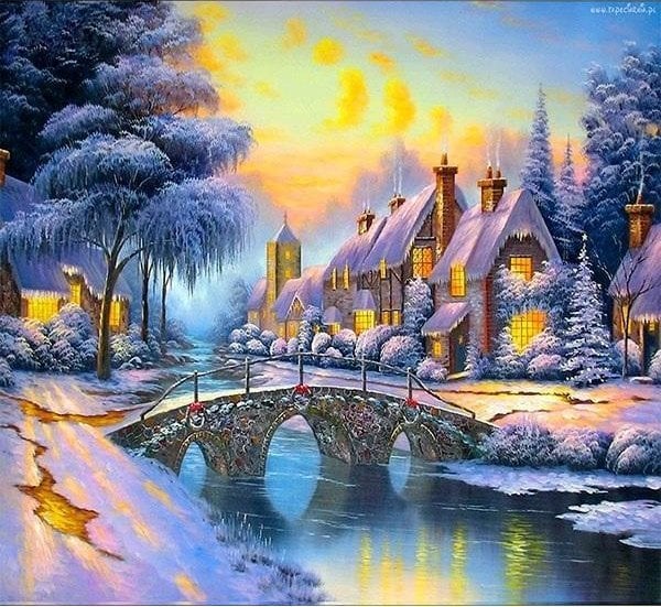 Norimpex Mozaika diamentowa 5D - Zima 40x30cm