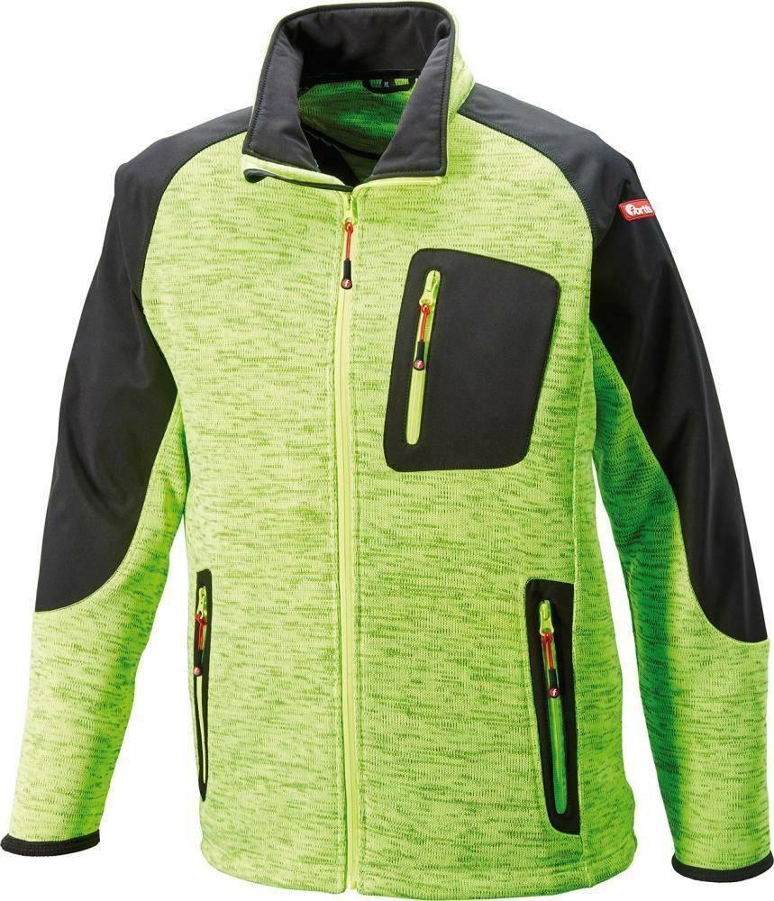 Fortis Kurtka z dzianiny softshell, rozm. 3XL,limonkowy/czarny,FORTIS